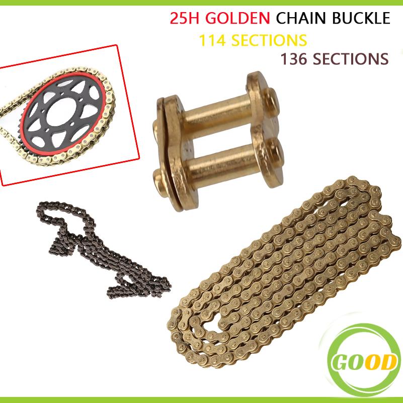 Bike Chain - Corrente 25H 114 Dourada, Corrente 25H