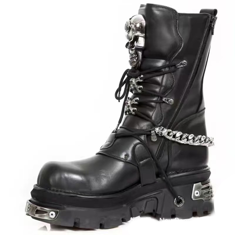 Moda masculina botas de motoci - Motorcycle Chain avaliação e preço