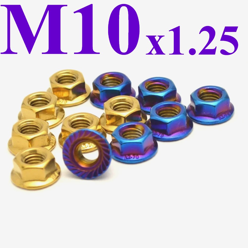 6 peças m10x1.25 porcas da rod - Sprocket avaliação e preço