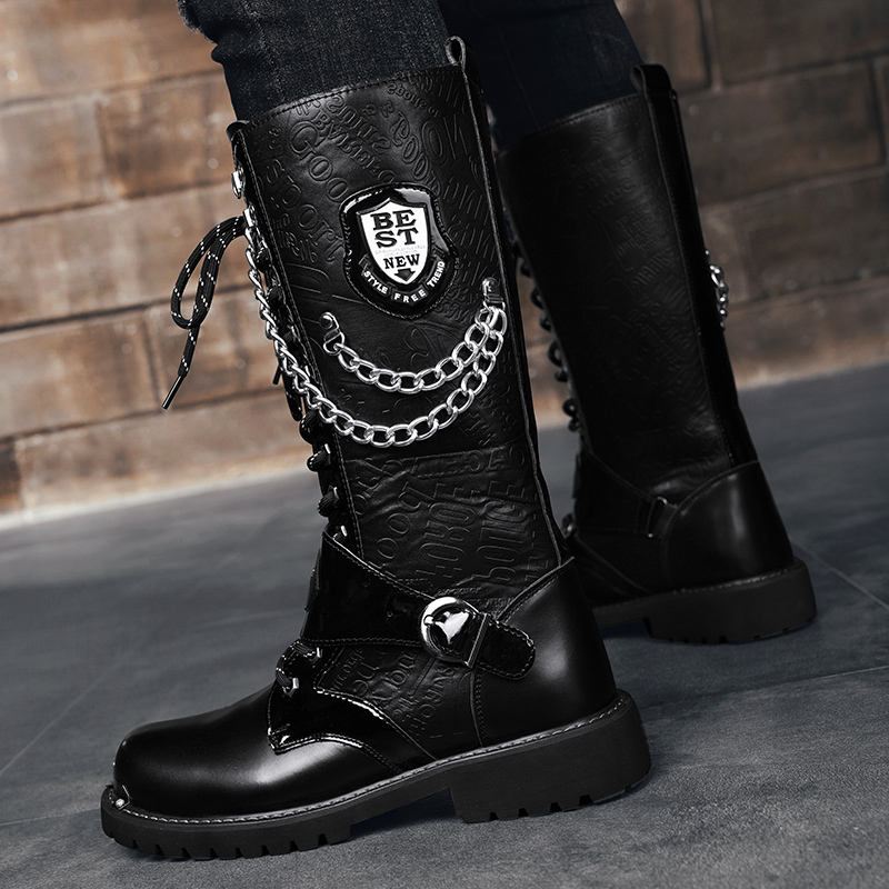 Botas masculinas plus size cas - Motorcycle Chain avaliação e preço